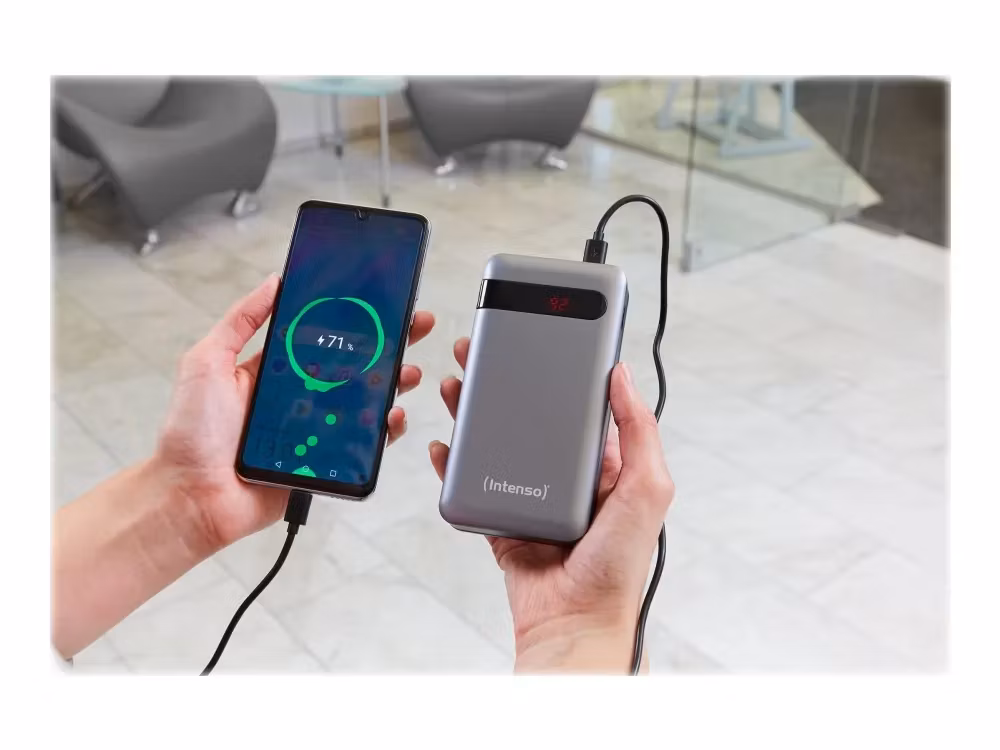Intenso Powerbank 20.000 mah USB-C QC/PD ink USB-C kabel
