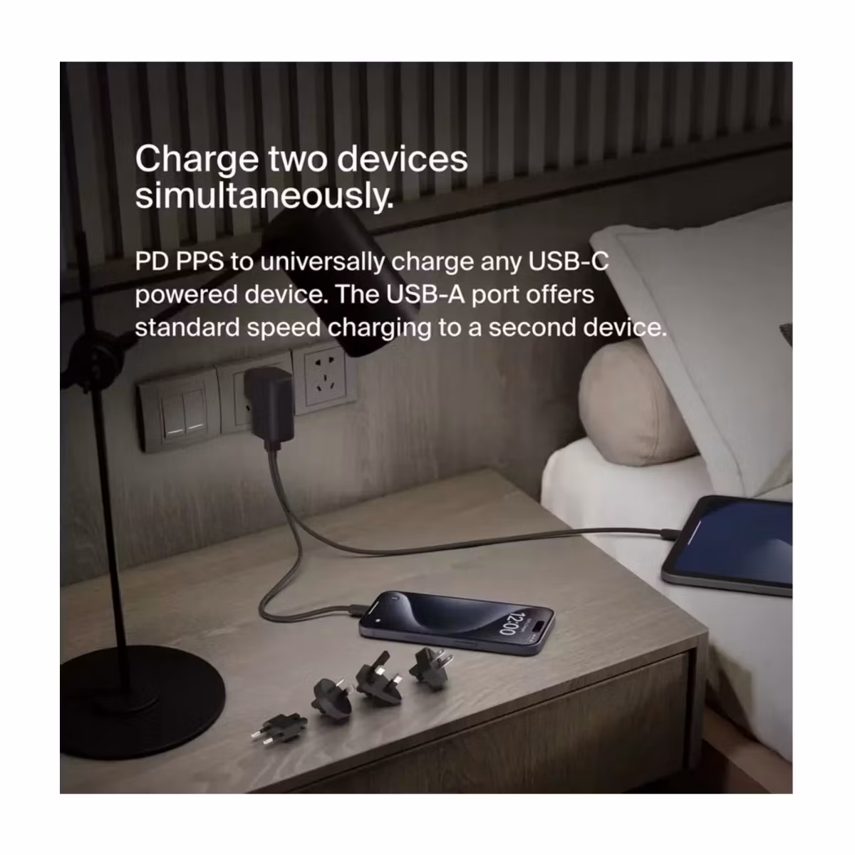 Belkin hybrid laddare 25 W väggladdare + powerbank 5000 mAh + reseadaptersats