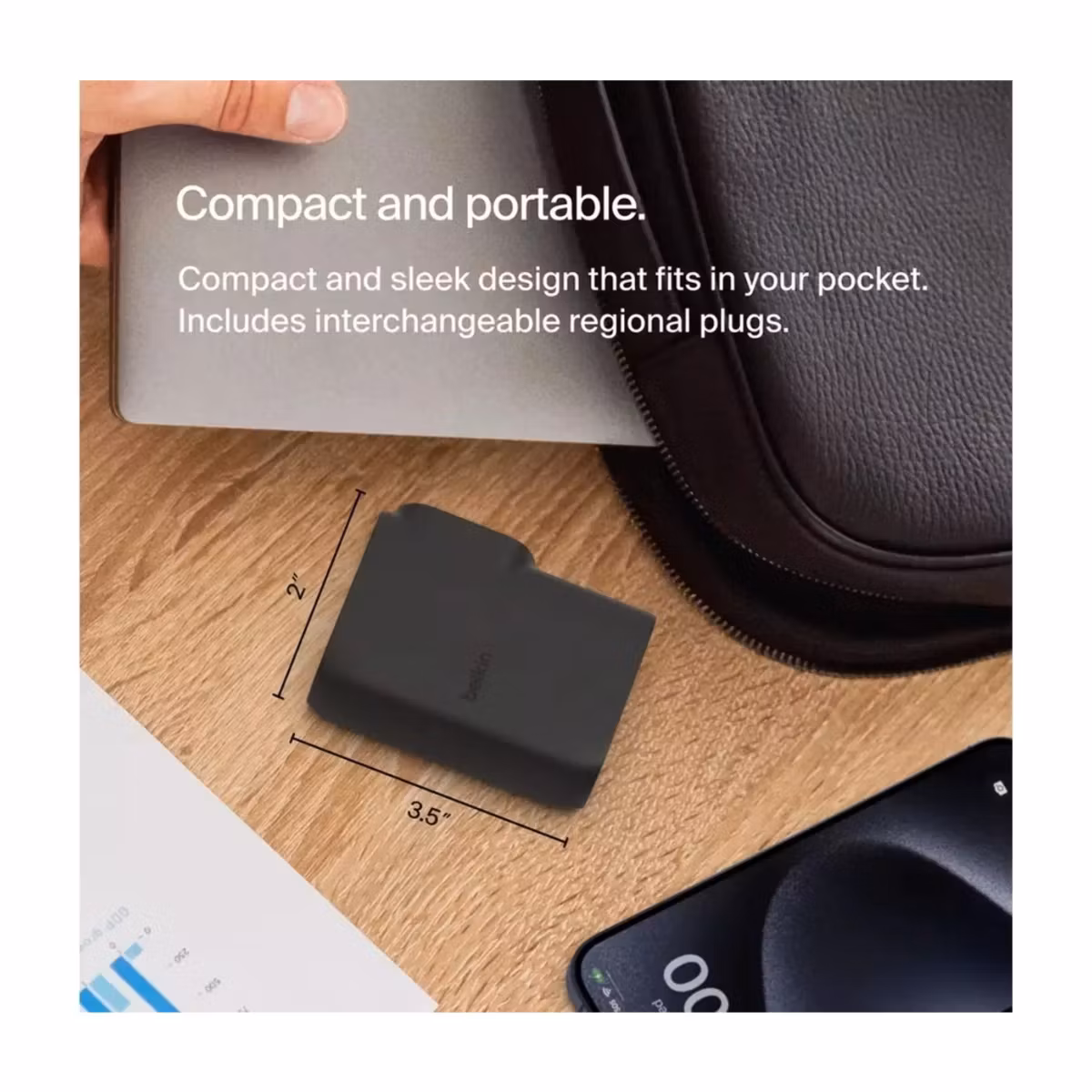 Belkin hybrid laddare 25 W väggladdare + powerbank 5000 mAh + reseadaptersats