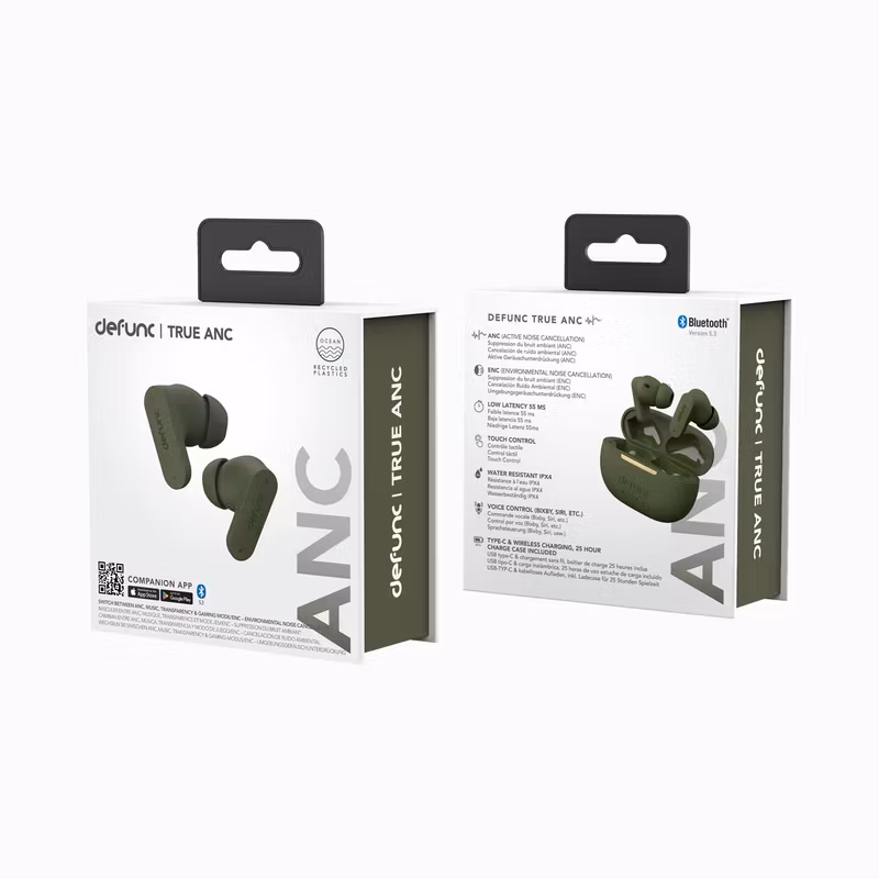 Defunc TRUE ANC Wireless BT hörlur Grön