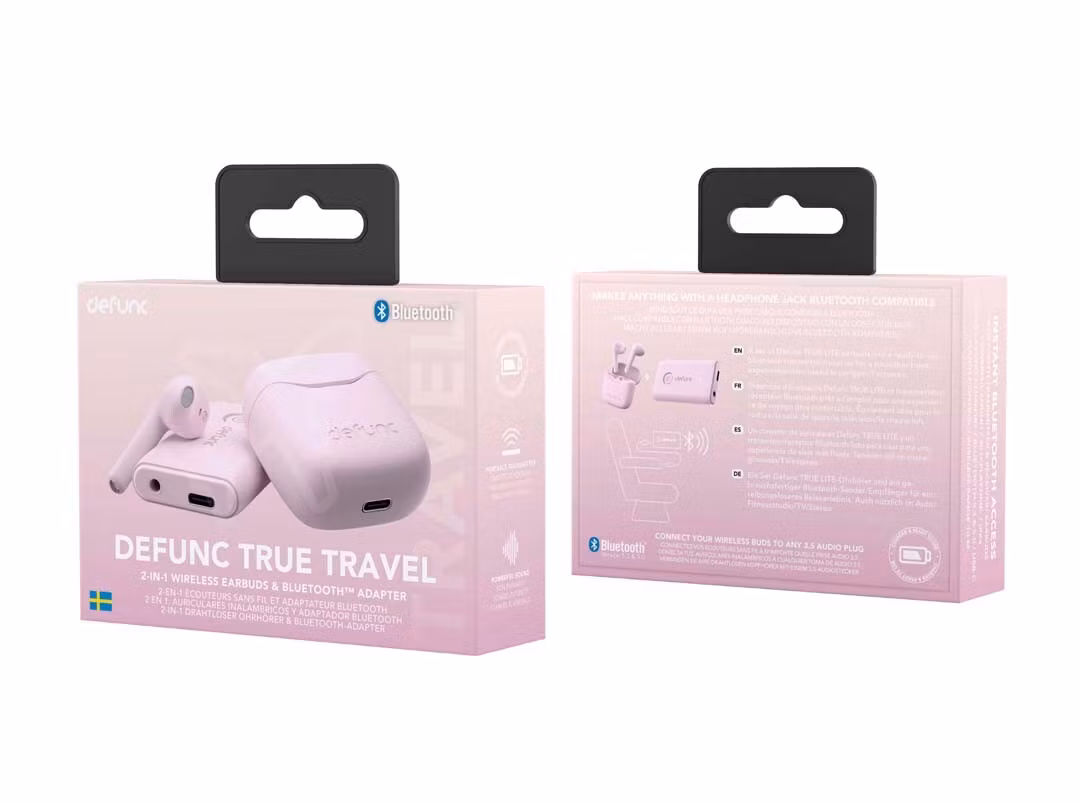 Defunc TRUE TRAVEL Wireless BT hörlur Rosa