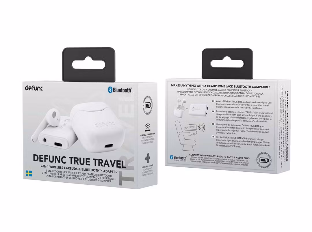 Defunc TRUE TRAVEL Wireless BT hörlur Vit