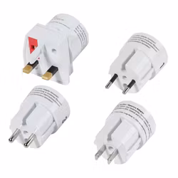 Vivanco Reseadapter Set EUROPA/USA -> Världen Vit