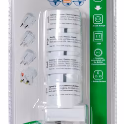 Vivanco Reseadapter Set EUROPA/USA -> Världen Vit