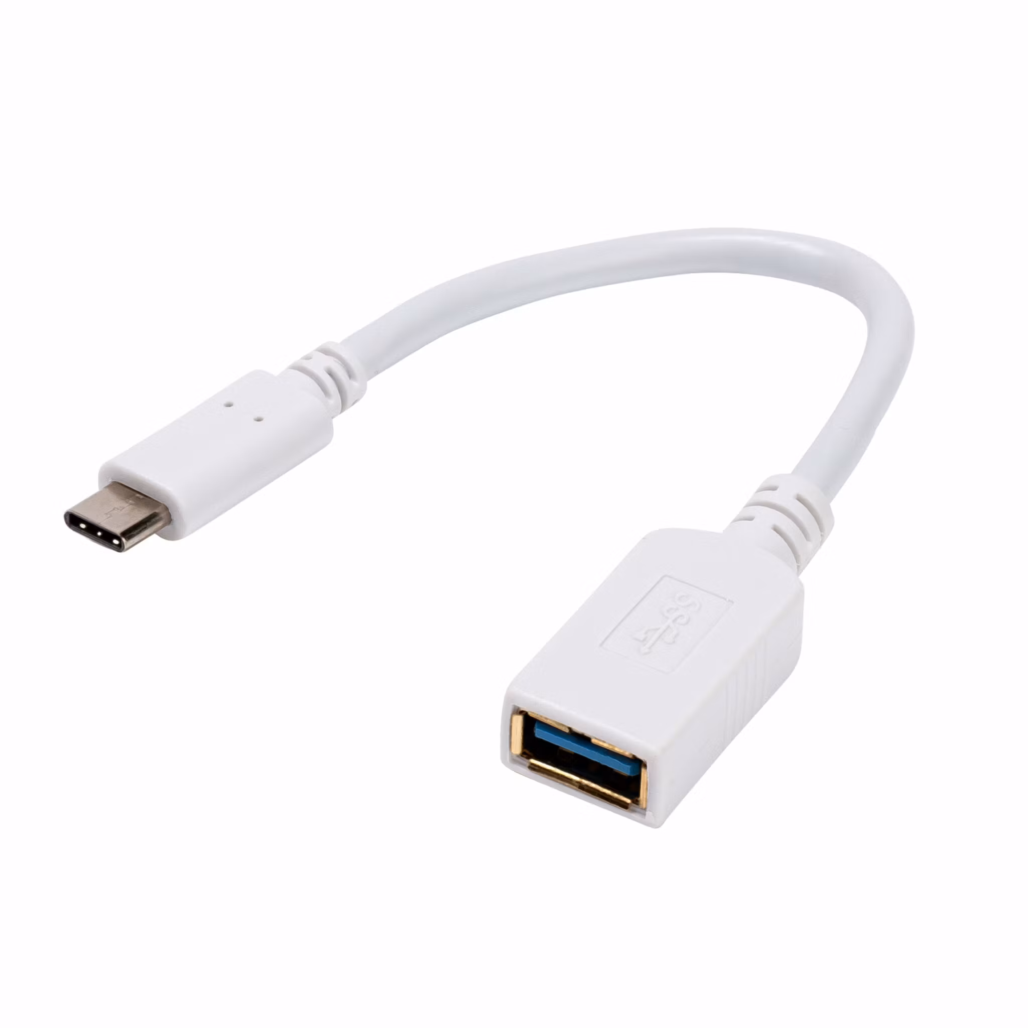 Vivanco Datakabel USB-C hane<->USB 3.1 A hona 0,1m, vit