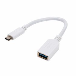 Vivanco Datakabel USB-C hane<->USB 3.1 A hona 0,1m, vit