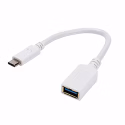 Vivanco Datakabel USB-C hane<->USB 3.1 A hona 0,1m, vit