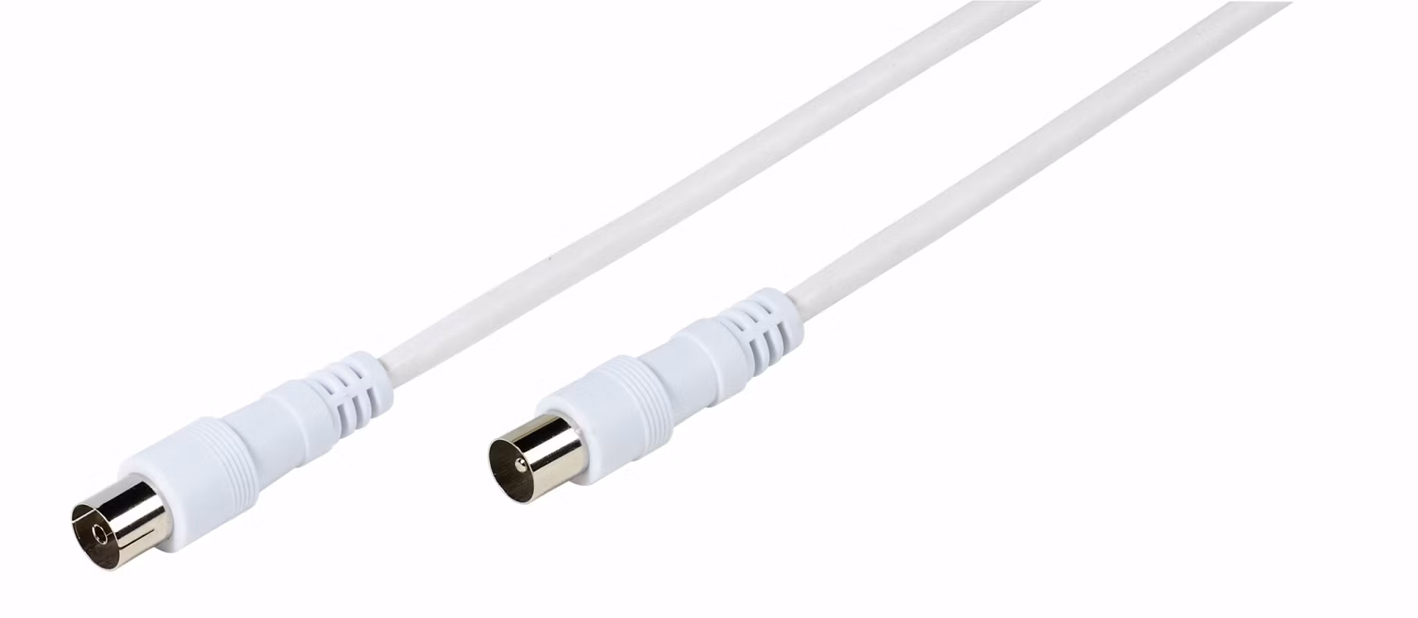 Vivanco Antennkabel, Dubbelskärmad, vit, 3m, bulk