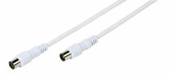 Vivanco Antennkabel, Dubbelskärmad, vit, 3m, bulk