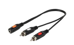 Vivanco Audioadapter, 1x3.5mm hona -2xRCA hane 0.2m