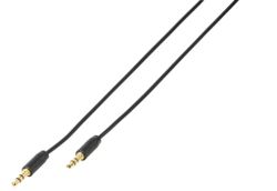 Vivanco Platt audiokabel 3.5mm Guld 1m Svart