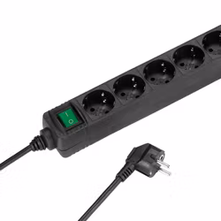 Vivanco Grenuttag 5-vägs 1.4m kabel och strömbrytare Svart