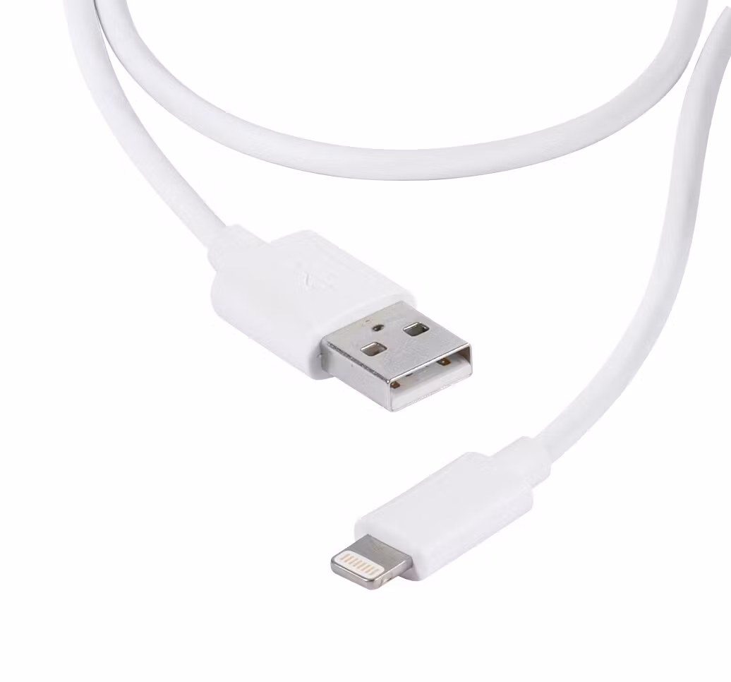 Vivanco Apple iPhone Lightning sync/laddkabel MFI 2m vit