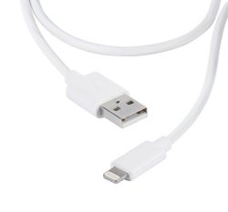 Vivanco Apple iPhone Lightning sync/laddkabel MFI 2m vit
