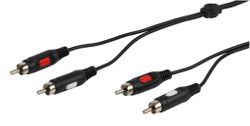 Vivanco Audiokabel, 2xRCA Hane 5m Svart