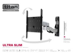 Vivanco 2-arm Vridbart SLIM väggfäste VESA 400/65"/35kg