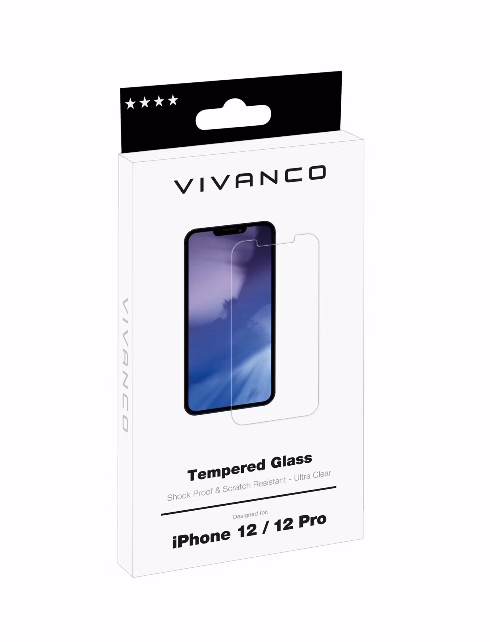 Vivanco Skyddsglas 9H iPhone 12 / 12 Pro