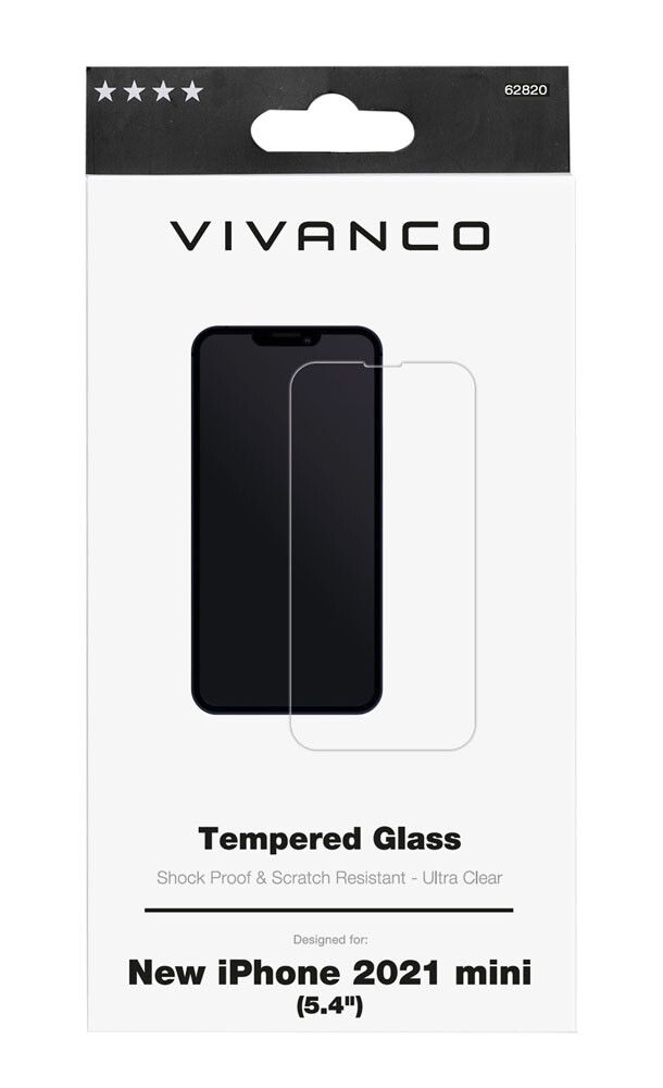 Vivanco Härdat Skyddsglas 9H iPhone 13 mini