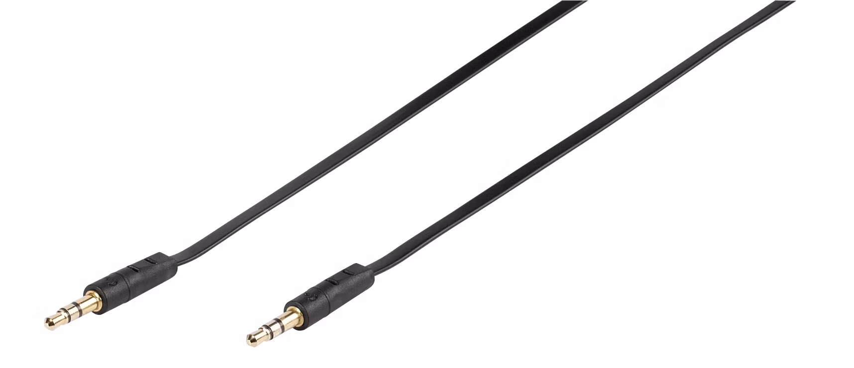 Vivanco Audiokabel, 1x3.5mm Hane platt 0.5m Svart