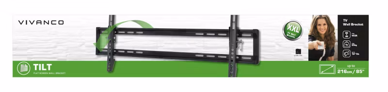 Vivanco Tilt väggfäste upp till VESA 800/85"/65kg Svart