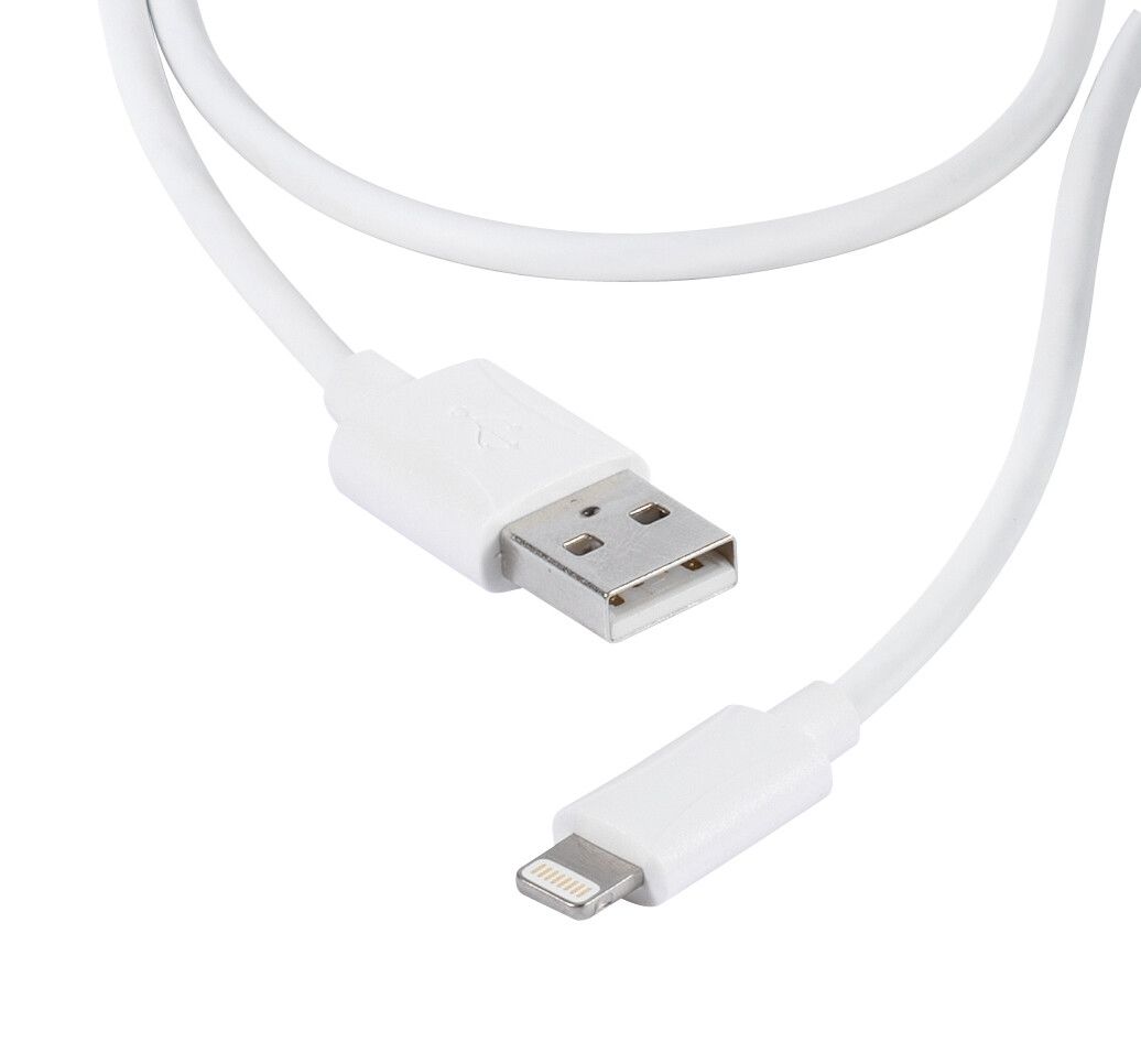 Vivanco Apple iPhone Lightning sync/laddkabel MFI 1.2m Vit
