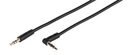 Vivanco Audiokabel, 1x3.5mm Hane 90° 0.5m Svart
