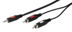 Vivanco Audiokabel, 1x3.5mm / 2xRCA 5m Svart