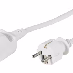 Vivanco Schuko Strömförlängningskabel 10m jordad Vit
