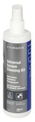 Vivanco Skärmrengöringsvätska 250ml + Mikrofiberduk