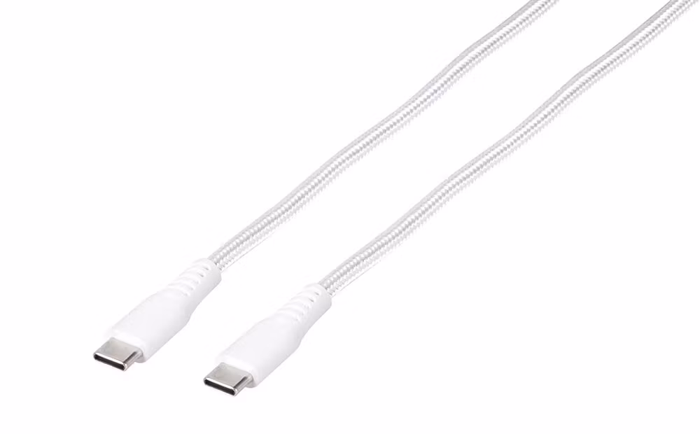 Vivanco Longlife USB-C/USB-C 2.0 kabel 0.5m Vit