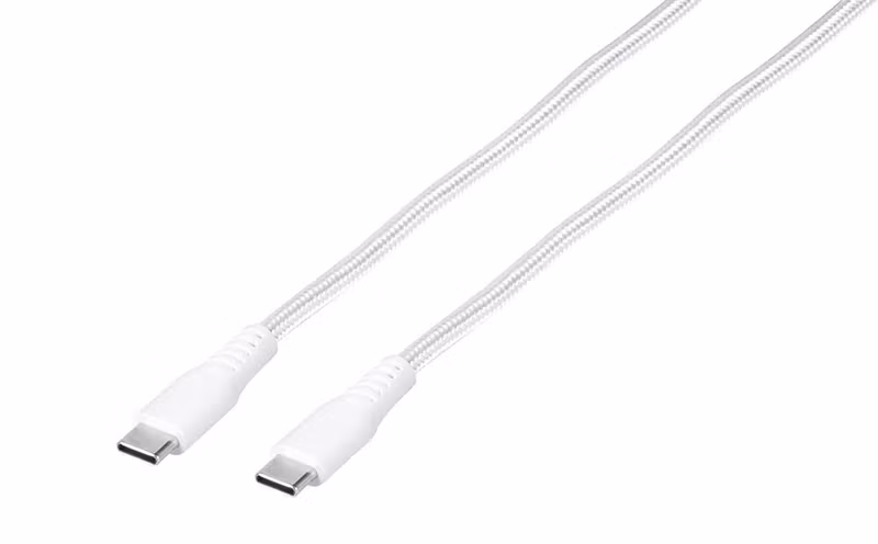 Vivanco Longlife USB-C/USB-C 2.0 kabel 0.5m Vit