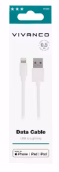 Vivanco Lightning ladd-/synk. kabel MFI 0.5m Vit