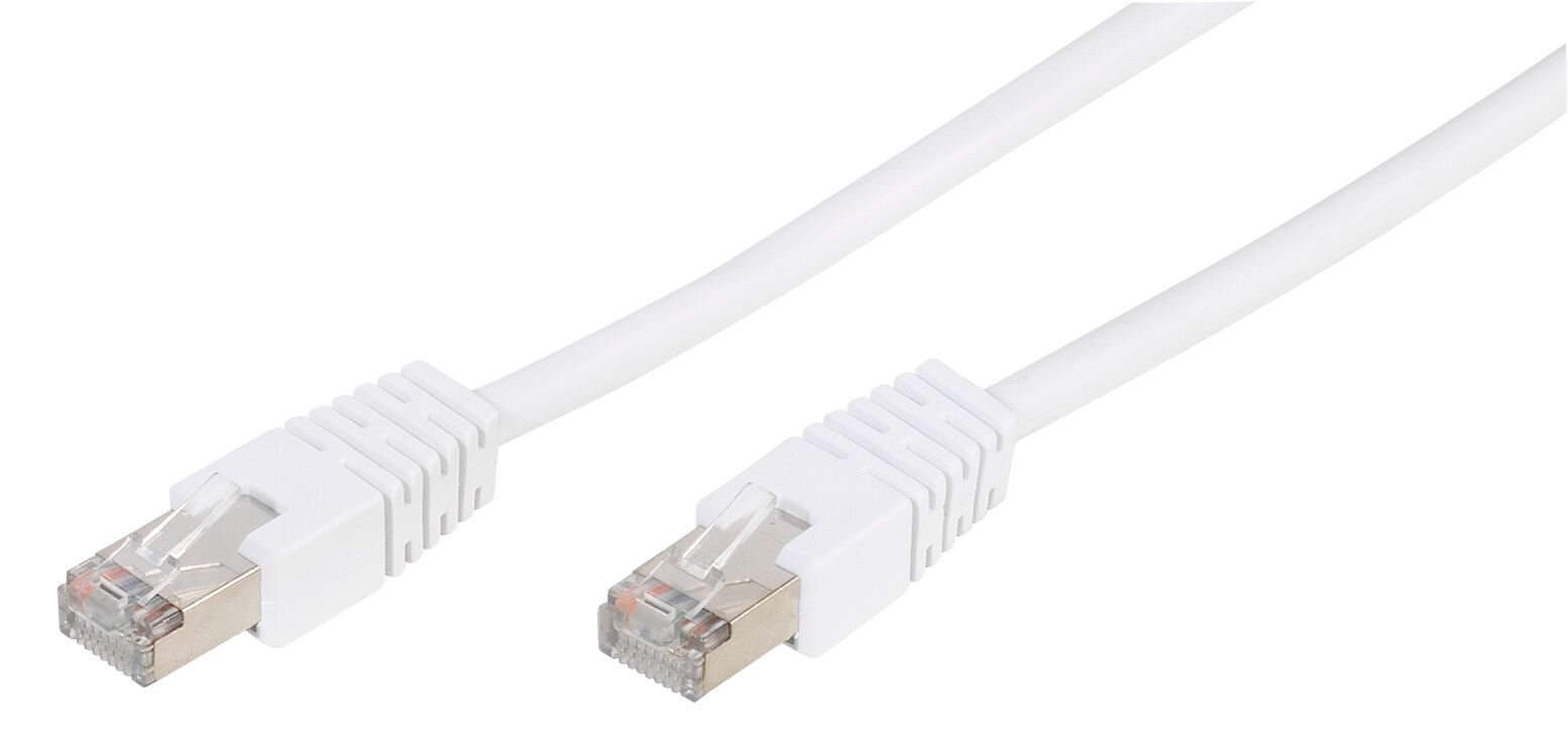 Vivanco Nätverkskabel, CAT5e, 15m vit