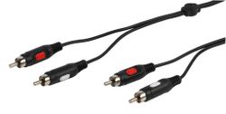 Vivanco Audiokabel, 2xRCA Hane 2.5m Svart