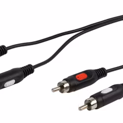 Vivanco Audiokabel, 2xRCA Hane 2.5m Svart