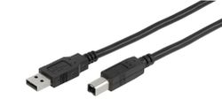 Vivanco Datakabel, USB 2.0 A hane <-> B hane, 1.8m svart