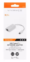 Vivanco USB-C <-> RJ45 1000Mbps network adapter 0,1m White