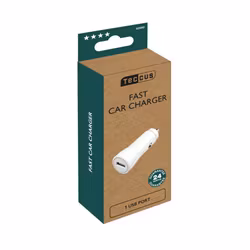 Vivanco Snabb 1xUSB Billaddare 2.1A 12/24V Vit