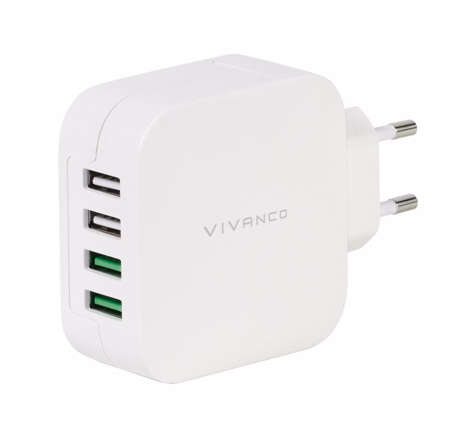 Vivanco USB hemladdare 4.8A (2.4A/1A) 4xUSB Vit