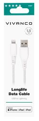 Vivanco Longlife Lightning kabel MFI 1.5m Vit