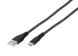 Vivanco Longlife USB-C/-A 2.0 kabel 1.5m Svart