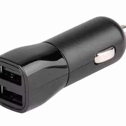 Vivanco 2xUSB Billaddare (2.4A+1A) 12/24V Svart