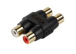 Vivanco Audioadapter, 2xRCA Hona/Hona Svart