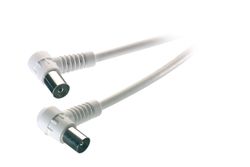 Vivanco Antennkabel, 90 dB, 90° Vinklad 5m Vit