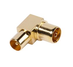 Vivanco Antennkontakt, vinklad, 90° Guld