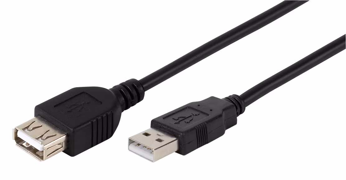 Vivanco Datakabel, USB 2.0 A hane <-> A hona, 3m svart