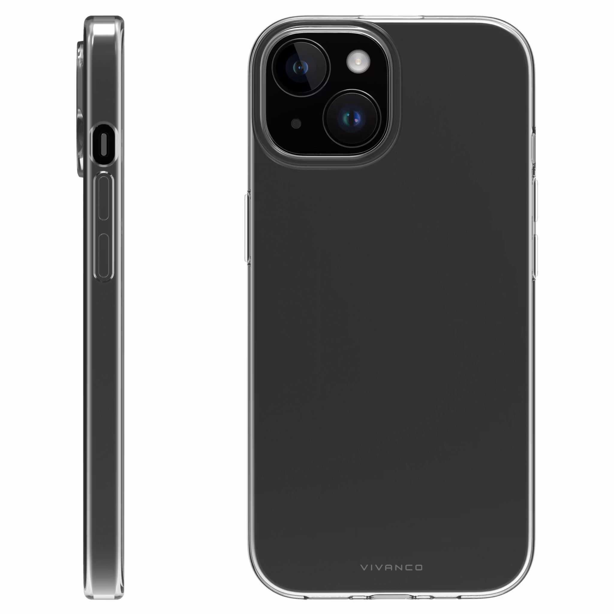 Vivanco Slim TPU skal iPhone 15/14/13 Transparent