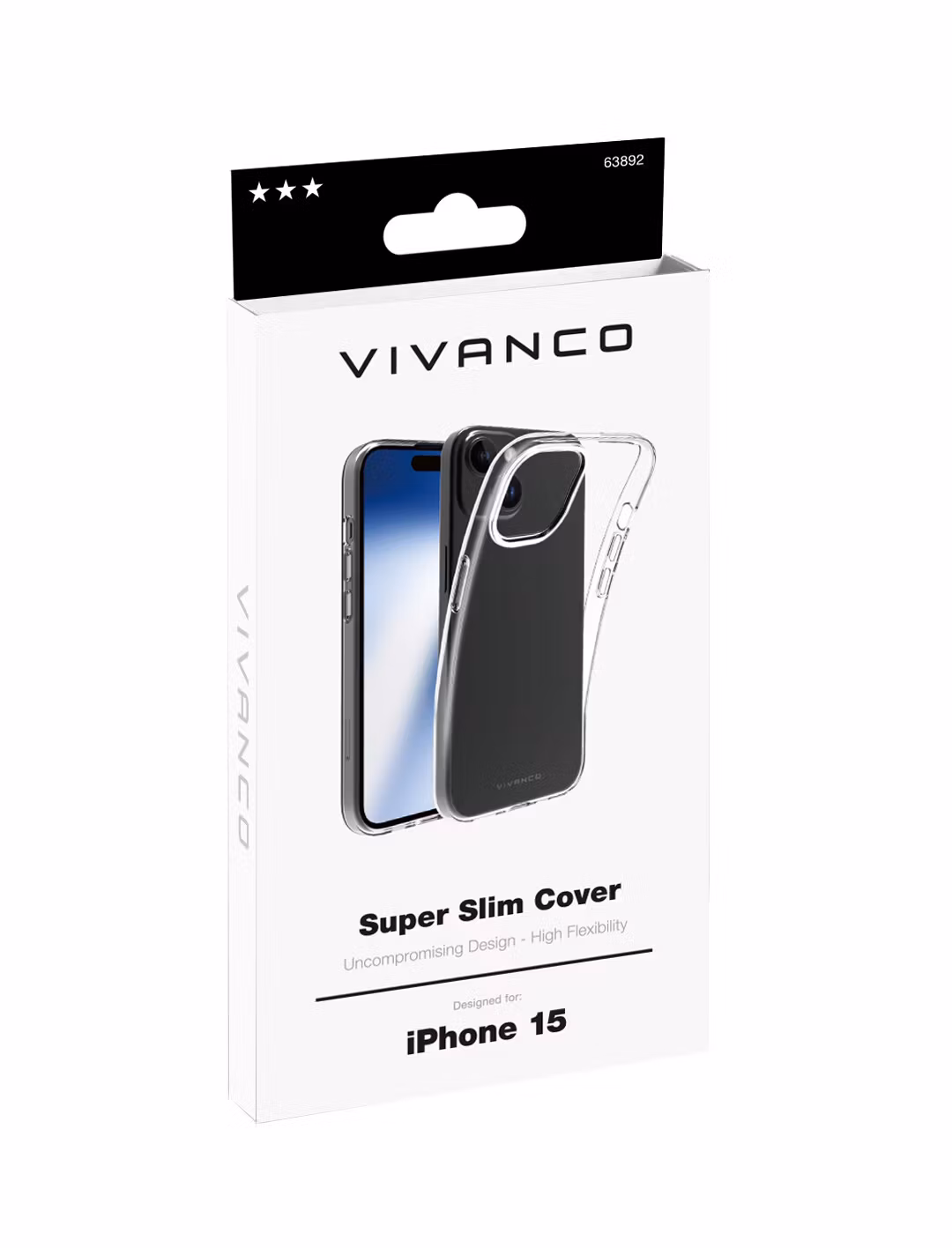 Vivanco Slim TPU skal iPhone 15/14/13 Transparent