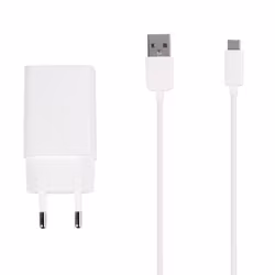 Vivanco USB Hemladdare 3A 15W + USB-C kabel Vit