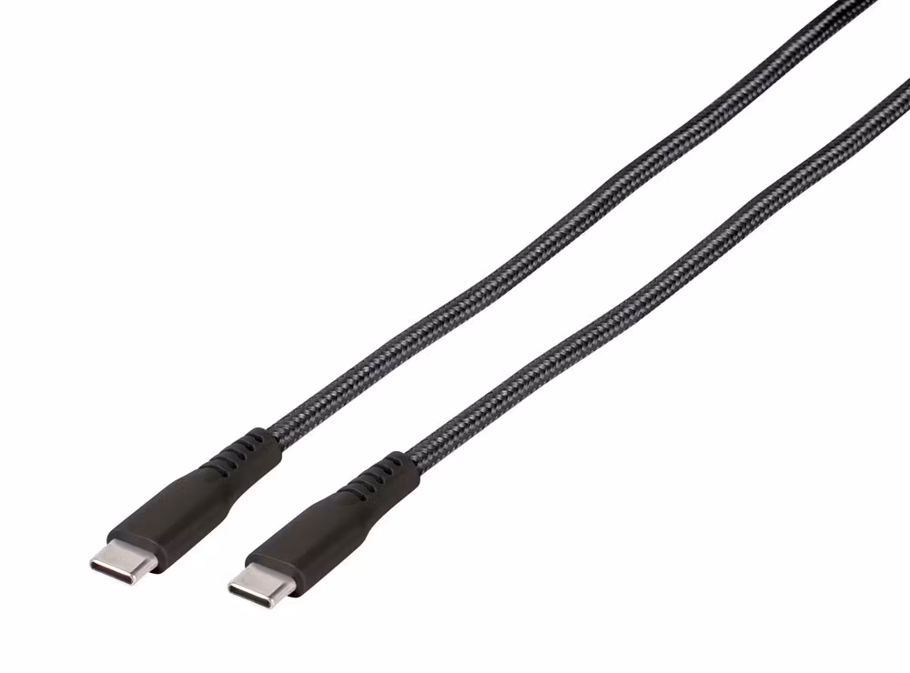 Vivanco Longlife USB-C/C 2.0 kabel 1.5m Svart